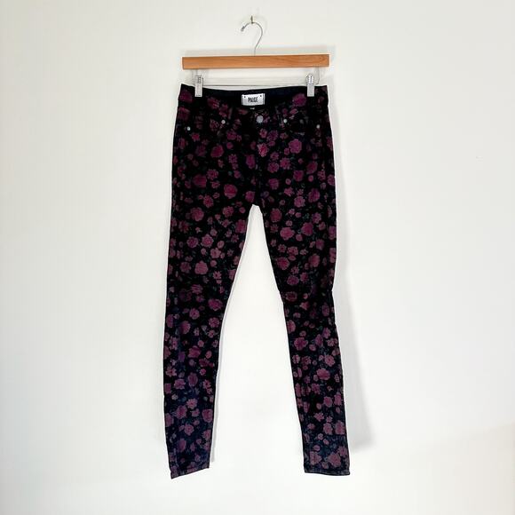PAIGE Verdugo Ultra Skinny Floral Corduroy Pants - Picture 2 of 7